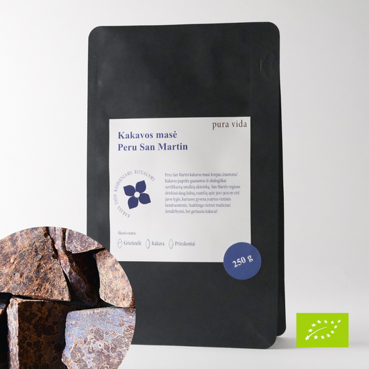 Ekologiška rūšinė kakavos masė - Peru San Martin