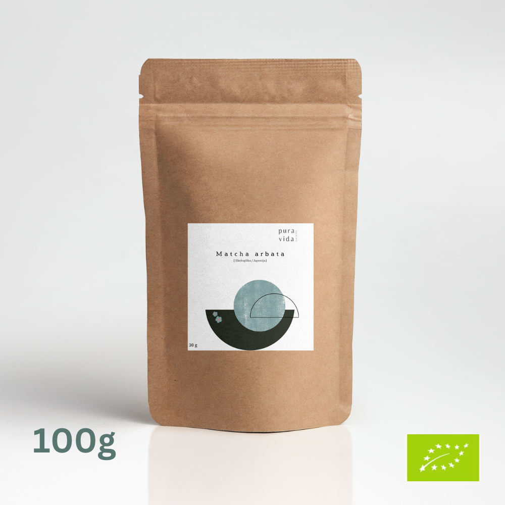 ceremonine premiuim matcha arbata 100g pakelyje