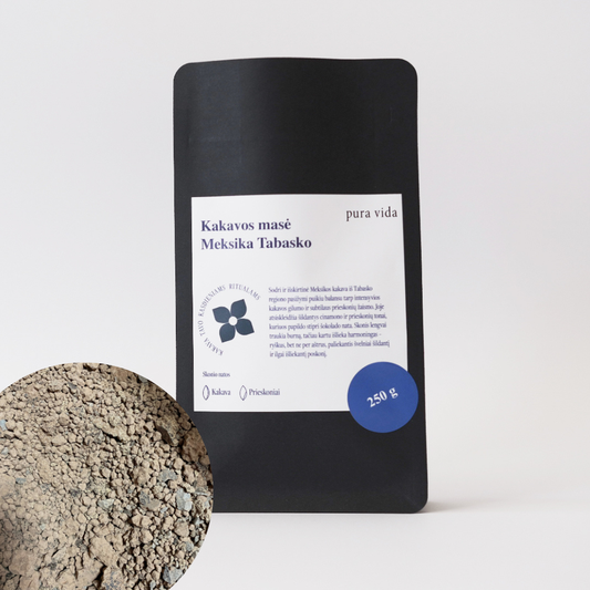 Malta rūšinė kakavos masė Meksika Tabasko